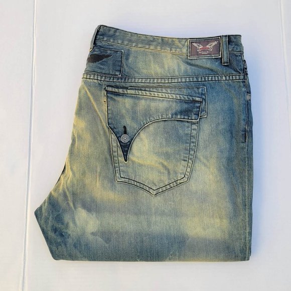 New Men's ROBIN'S JEAN sz 56 Long Flaps Straight Jeans